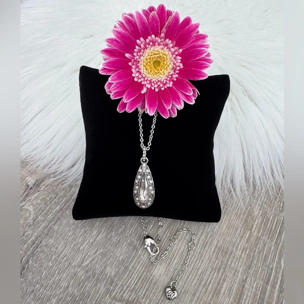 ✨💖BRIGHTON Retired Alice “Love” Reversible Teardrop Pendant Adjustable Necklace